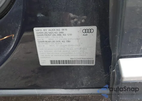 2017 Audi Q5 2.0T Premium из США, поврежденный, VIN WA1C2AFP3HA048609